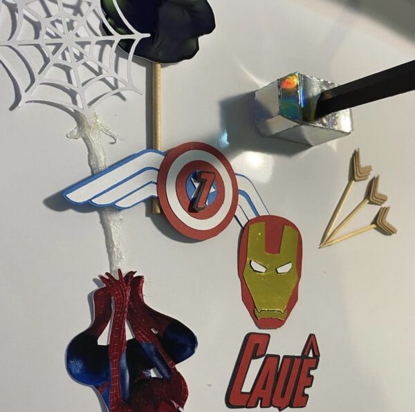 Topo de bolo Avengers em camadas e 3D - Image 5