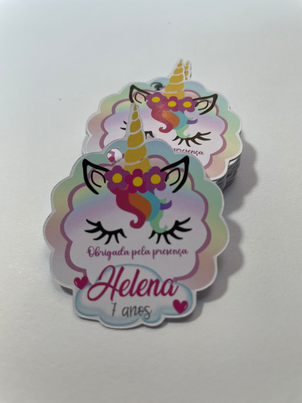 Tag agradecimento Unicórnio - Imagem 2