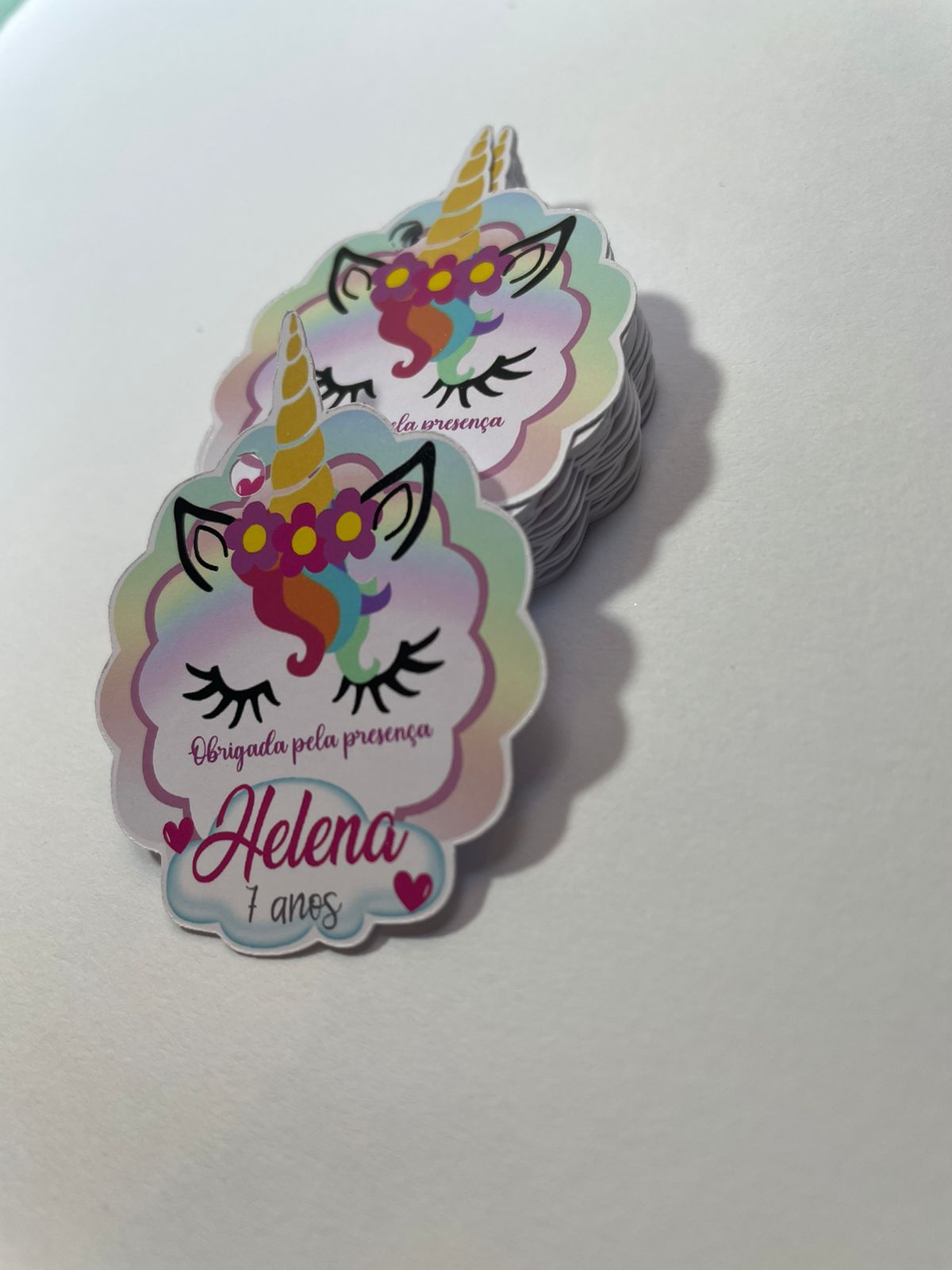 Tag agradecimento Unicórnio - Imagem 4